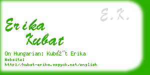 erika kubat business card